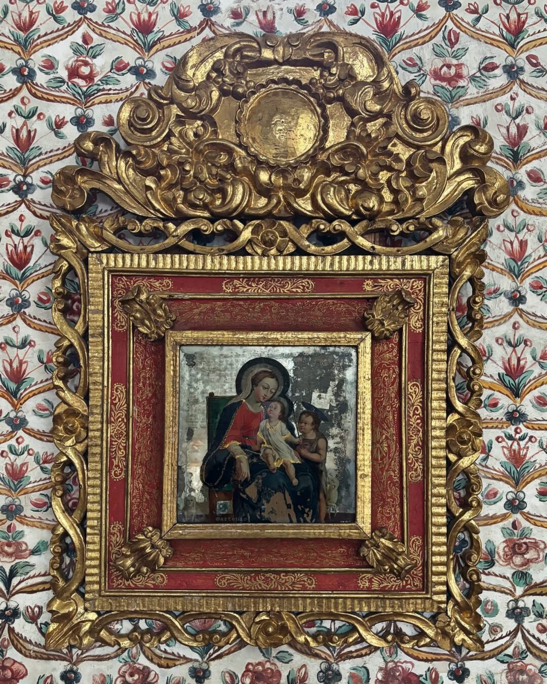 Virgen con el Niño y San Juan Bautista, autor anónimo. Siglo XVIII